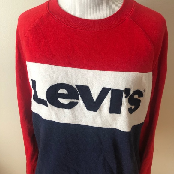 Women’s Levi’s red white and blue striped sweatshirt
Size medium - Picture 3 of 5